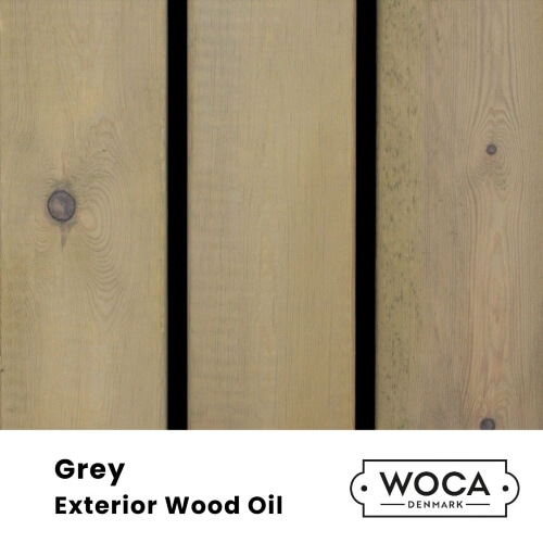 Woca exterior wood oi swatch: Grey