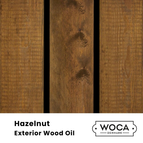 Woca exterior wood oi swatch: Hazelnut