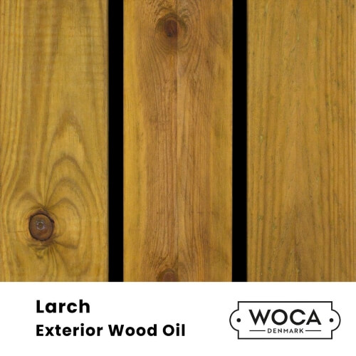 Woca exterior wood oi swatch: Larch