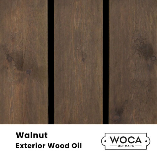 Woca exterior wood oi swatch: Walnut