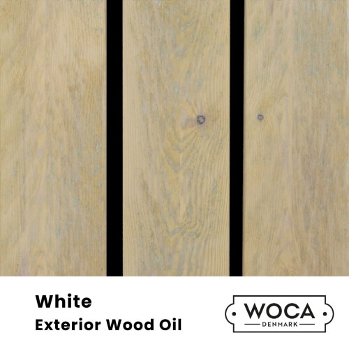 Woca exterior wood oi swatch: White